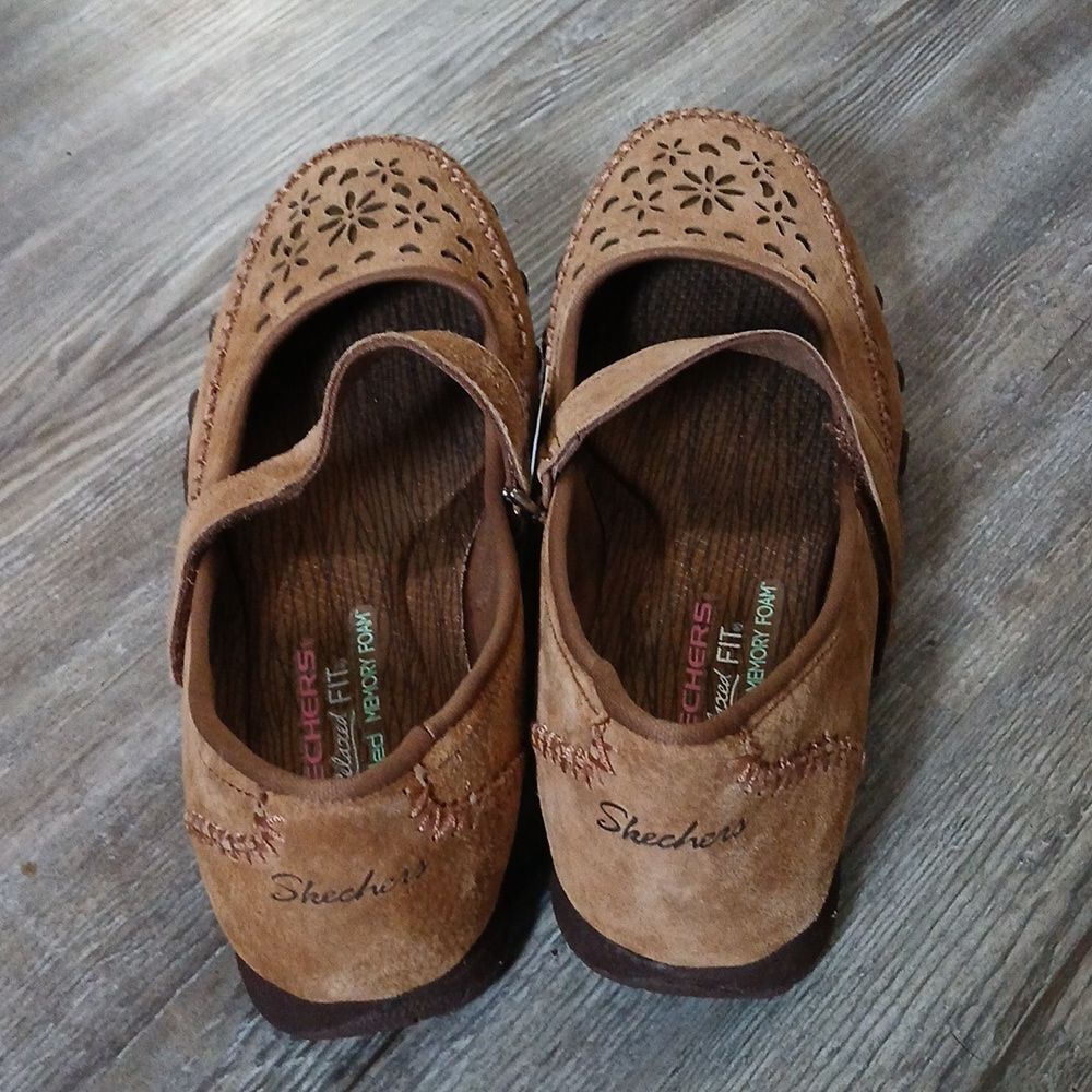 Skechers Relaxed Fit Air Cooled Memory Foam leather Mary Jane shoes Sz 8 NWT - Picture 5 of 9